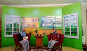 Adel Laila Fatmawati, Mahasiswi KPI Unisnu menceritakan pengalaman mengikuti kampus mengajar di acara Talkshow Bincang Pagi