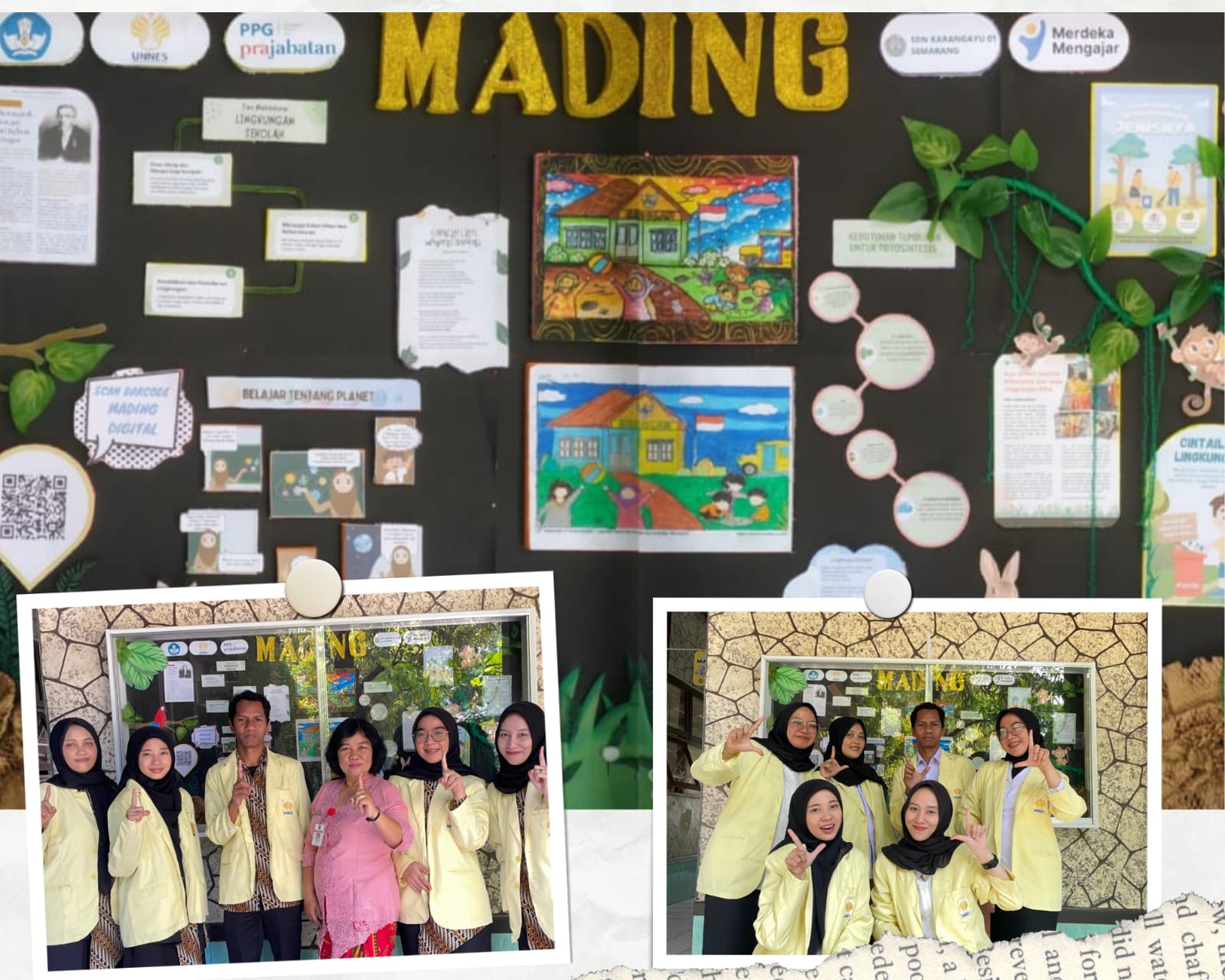 Pengenalan adiwiyata lewat mading dan e-mading