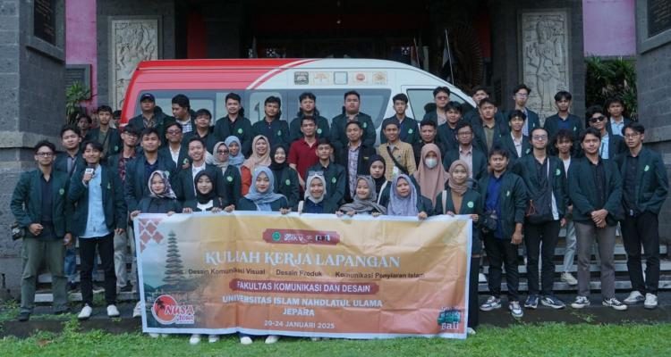 Mahasiswa FKD Unisnu saat Kuliah Kerja Lapangan di Bali TV.